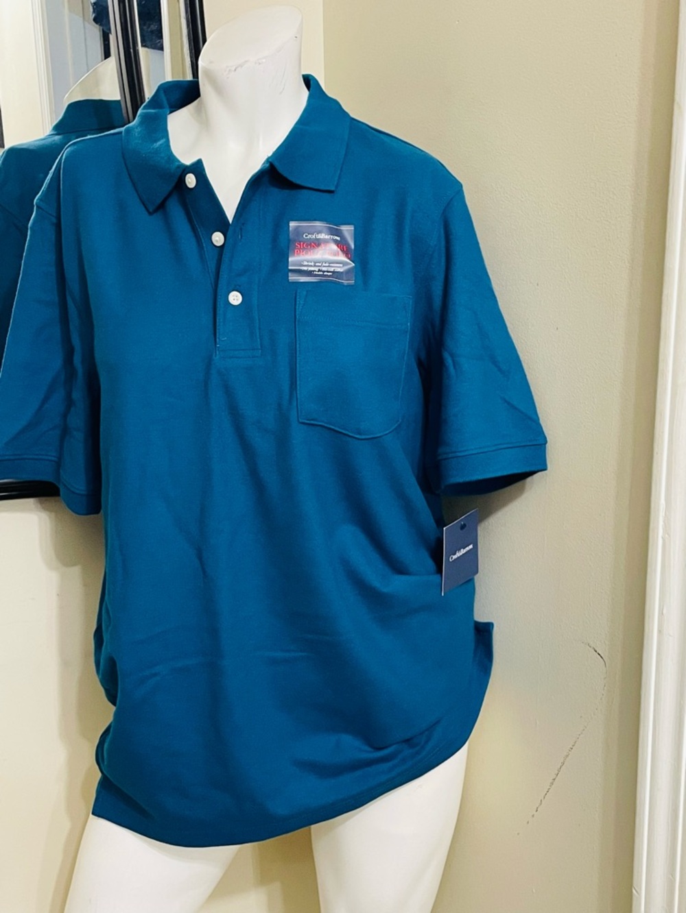 croft & barrow Teal Short-Sleeve Pocket Polo